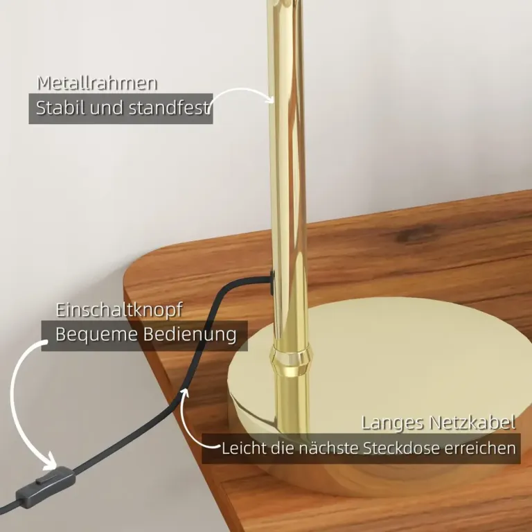 LED-Lampa Bordslampa Vit av Plast och Metall för Skrivbord