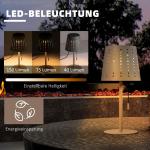 Bordslampa Utomhuslampa Ljusgrå av Plast för Trädgård och Terrass LED Solar Lampa Dimbar och Vattentät IP44