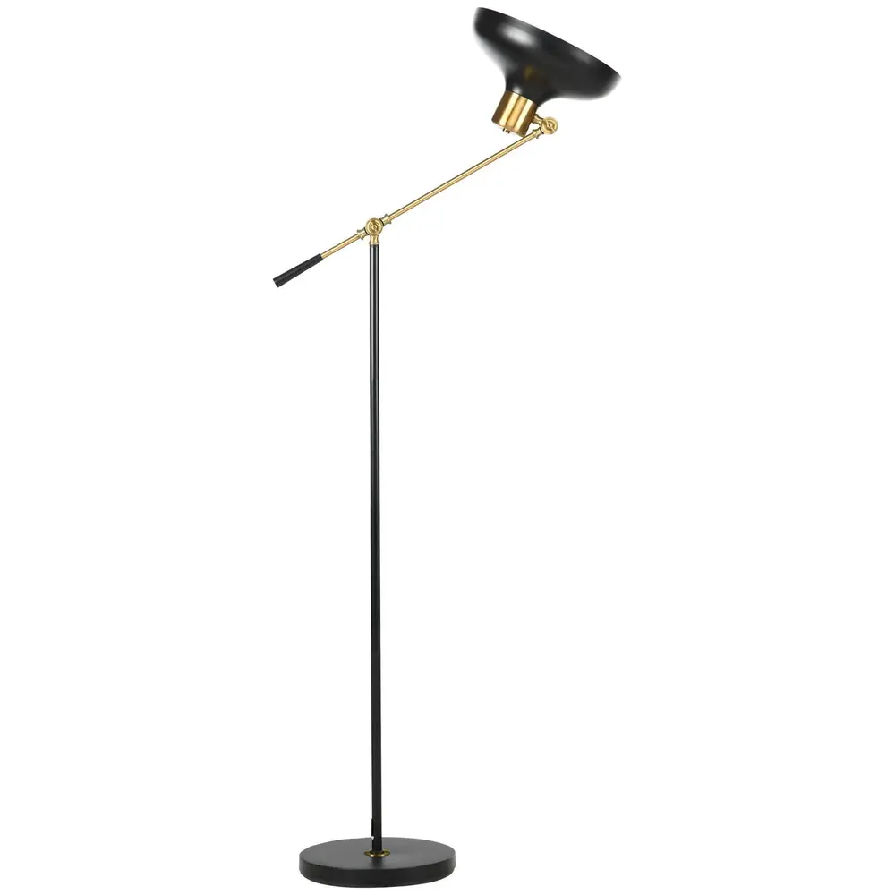 Golvlampa Båglampa Svart av Metall Höjdjusterbar Läslampa