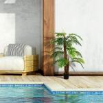 Konstgjord Palm i Kruka, Naturtrogen Konstväxt för Inomhusbruk, Underhållsfri Dekoration för Hem och Kontor, Grön, 120 cm