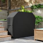 Grillöverdrag med Väderbeständig Yta och UV-skydd för Utomhusgrill Hållbar och Robust Svart Oxford 147 x 61 x 120 cm