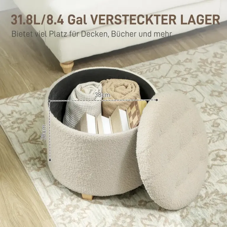 Bänk Förvaringsbänk Krämvit av Kashmirlook 45 x 41 cm