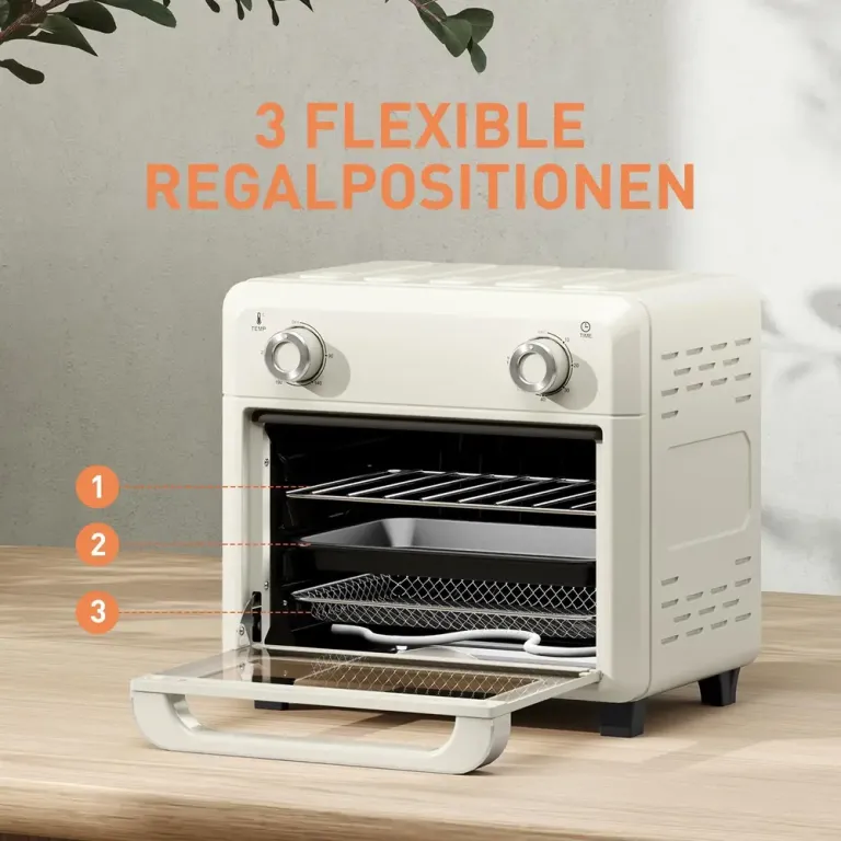 Miniugn och Varmluftsfritös 10 l 1000 w med Timer, Cremevit