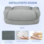 Stor Hög Kontorsstol med 200 kg Lastkapacitet, Robust med Mjuk Klädsel, Ljusgrå
