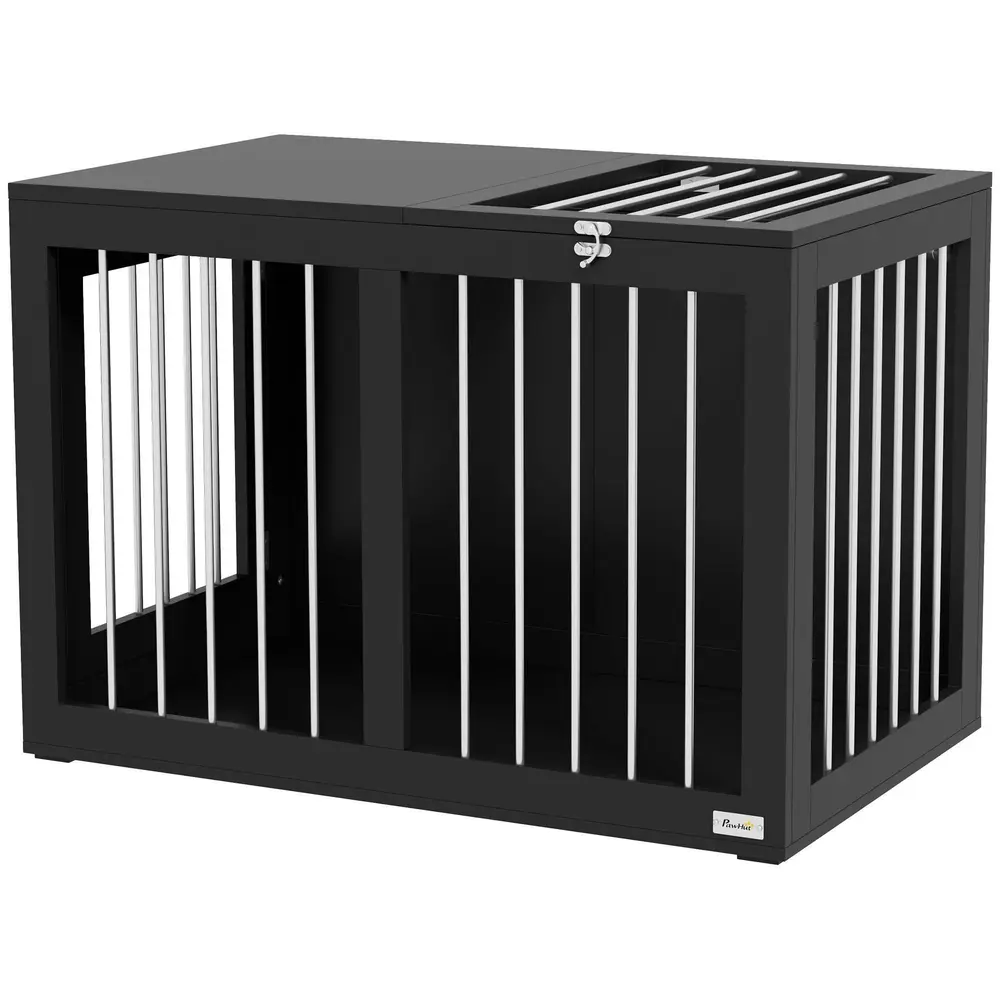 Hundbur Hundkoja Svart av Metall 80 x 50 x 56,5 cm