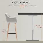 Barpallar Kökspallar Set om 2 Beige av Linne och Bokträ för Kök och Bar Bistropall med Sittdynor och Fotstöd Bekväm Design