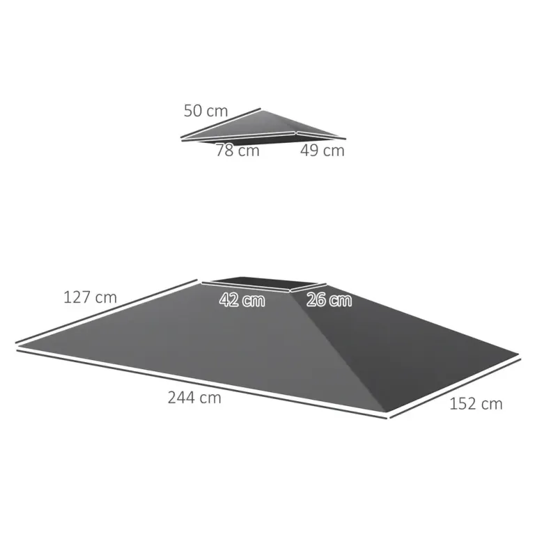 Grillpaviljong Pergola för Uteplats med Tak 3x3 m