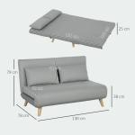 Sovstol Bäddfåtölj Hopfällbar Grå av Sammetslook och Metall för Vardagsrum Relaxstol med Sängfunktion 250 kg