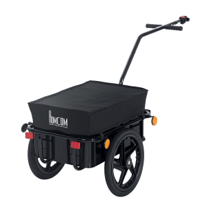 Cykelsläp, Avtagbar Korg, Universalfäste, upp till 40 kg, Stål, Svart, 144 x 59 x 80 cm