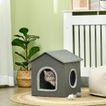 Skrapstolpe Kattträd Svart av Robust Stål och Plysch för Katter med Kuddar och Skrapbräda Högkvalitativ 128 cm