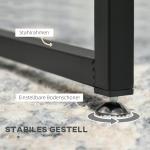 Set med 2 Soffbord i Glas, Pulverlackerat Stål, Svart + Transparent