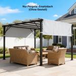 Reservtak till Pergola med UV-skydd och Vattenavvisande Yta för Terrass Hållbar och Prisvärd Ljusgrå Polyester 3 x 3 m