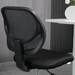 Ergonomisk Kontorsstol med Fotstöd, Höj- och Sänkbar Skrivbordsstol, Bekväm Snurrstol för Arbetsplatsen, Svart