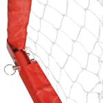 Fotbollsmål 2-Pack Hopfällbara Minimål Stål Q195 och Tetrolon för Trädgård och Lekplats Röd 90 X 36 X 60 Cm