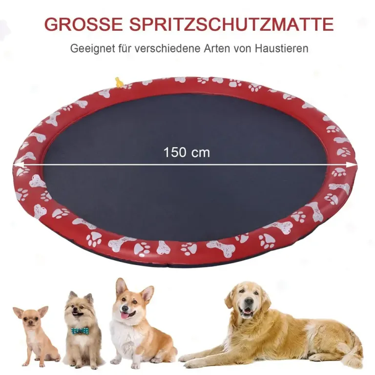 Hundpool Plaskdamm Röd för Hundar Ø 150 cm