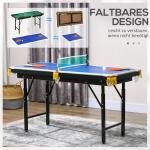 Spelbord Multispelbord Grön av Stål och MDF för Barn och Vuxna 2-i-1 Bordtennis och Biljard Multifunktionell 140 x 63 x 60-80 cm