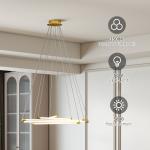 Taklampa LED Modern Guld och Vit Metall för Vardagsrum Takarmatur med 5 Justerbara Ljusstavar Unik Design och Bra Ljusspridning 50W
