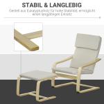 Fåtöljset Relaxstol Krämvit av Linne och Eukalyptus för Vardagsrum Set med 2 Fåtöljer med Pall och Nackstöd 66,5 x 80 x 99 cm
