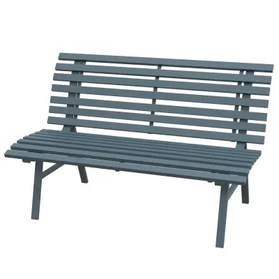 Trädgårdsbänk 2-Sits Blå 123 x 67 x 79 cm