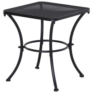 Sidobord Trädgårdsbord Svart Metall Balkongbord Soffbord för Terrass och Trädgård 45 X 45 X 50 Cm