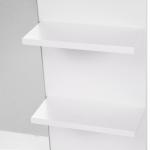 Badrumsspegel Väggspegel med 3 Hyllor Spegelhylla MDF Modern Design Vit 60 X 10 X 48 Cm