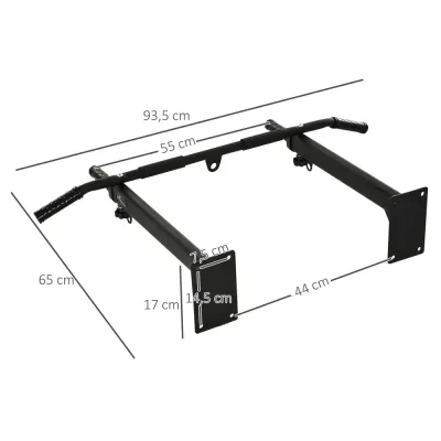 Pull-Up Bar Väggmonterad med Öglor 93,5 x 65 x 17 cm