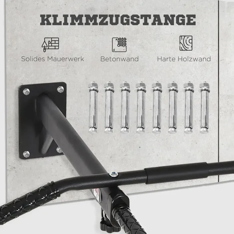Pull-Up Bar Väggmonterad med Öglor 93,5 x 65 x 17 cm