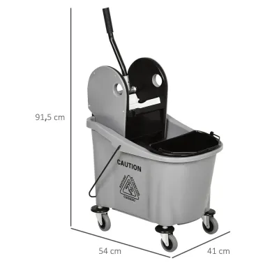 Städvagn Torkvagn Grå av Plast och Metall 54 x 41 x 91,5 cm