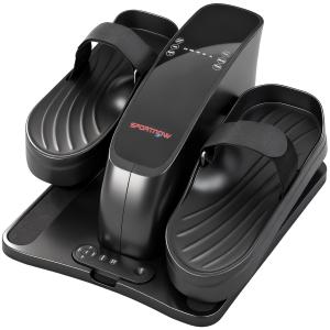 Mini-pedaltränare med 12 Hastigheter och LED-display samt Fjärrkontroll för Hemmaträning Ergonomisk och Stabil Svart Metall och Plast