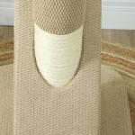 Skrapstolpe Kattträd Grå av Sisal och Plysch för Katter Takhög Klösmöbel med Kattgrotta och Korg 225-255 cm