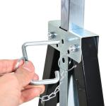 Såghäst Höjdjusterbar Hopfällbar Metall upp till 200 Kg för Träarbete Svart 68 X 56 X 80-130 Cm