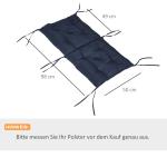 Sittdynor 2-pack med Bindband och Tjock Vaddering för Trädgårdsstolar Hållbar och Bekväm Mörkblå Tyg 98 x 50 cm