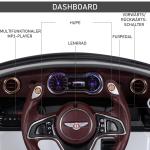 Barnbil Elbil Bentley GT Licensierad med Fjärrkontroll och 2 X 390 Motorer Lyxig Leksak Vit 108 X 60 X 43 Cm