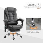 Kontorsstol med Massagefunktion, Ergonomisk, Grå, 65 x 160 x 104 cm