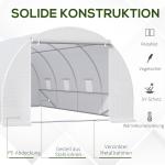 Folieväxthus Tunnelmodell Extra Stort Galvaniserad Stålram och Slitstark Duk Grön 600 X 300 X 200 Cm