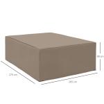Skyddsöverdrag för Trädgårdsmöbler Hållbar Beige Oxford för Vinterförvaring och Vattentätt Skydd mot Väder och Vind 275 x 205 x 90 cm