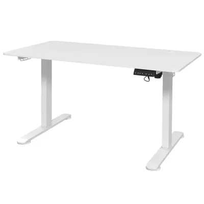Skrivbord Datorbord Vit av Spånskiva och Metall 140 x 70 cm