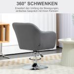 Höjdjusterbar Snurrstol Kontorsstol i Polyester och Metall, Mörkgrå, 60x60x79-91 cm