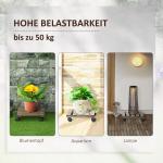 Växtvagn i Trä 2-Pack, Rullande Blomställ med Bromsar, Smidig Förflyttning av Tunga Krukor, Mörkbrun, 30 x 30 cm