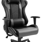 Ergonomisk Kontorsstol Gamingstol Snurrstol Konstläder och Skum Svart 67,5 X 74 X 126-136 Cm