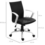 Kontorsstol, Snurrstol, Höjdjusterbar Hemmakontorsstol, Skum, Nylon