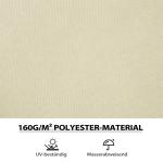 Sidoväggar 4-pack till Paviljong med Dragkedja för Solskydd och Vindskydd Hållbar och Vattenavvisande Krämfärgad Polyester 3 x 4 m