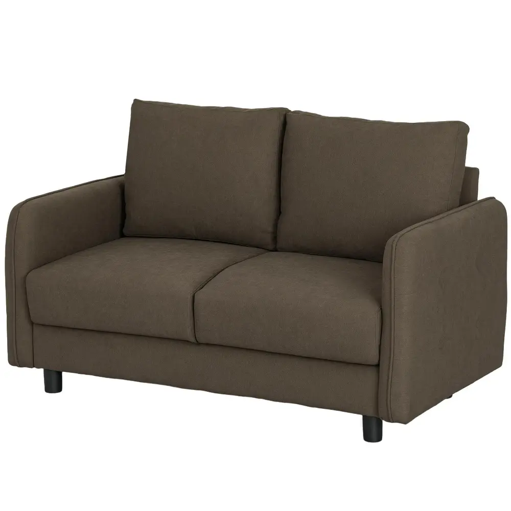 Soffa Loveseat 2-Sits Soffa Brun av 136 x 75 x 84 Cm