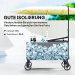 Kylskåpsvagn Serveringsvagn med Hjul Vit av Metall och Plast för Uteplats och Fest Mobil Kylbox med Flasköppnare 76 l