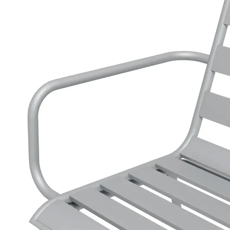 Trädgårdsmöbelset Matgrupp Ljusgrå av Stål Matbord 4