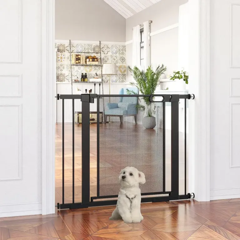 Hundgrind Svart av Stål för Barn 75-103 cm