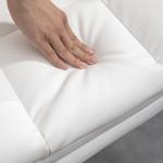 Kontorsstol Skrivbordsstol Vit av Konstläder och Metall för Hemmakontor Ergonomisk med Liggfunktion och Fotstöd