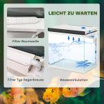 Akvarium Fisktank med Filter och LED-Belysning Svart av Glas och Plast för Fiskar Komplett Set med Pump 26 l 38 x 26 x 38 cm