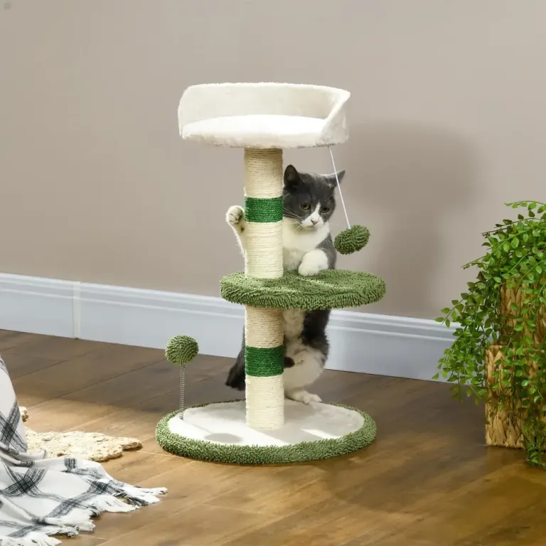 Klösträd Grön av Sisal och Plysch för Små 64 cm