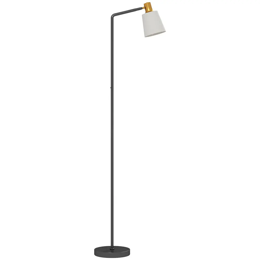 Golvlampa LED Svart Metall och Plast Läslampa med Roterbart